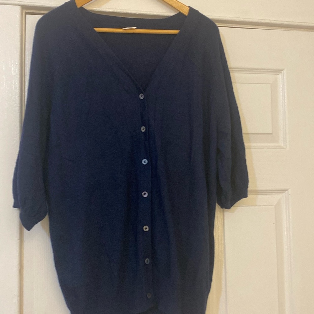 Selected Femme Curve Knit Cardigan 'Juma' navy blue
